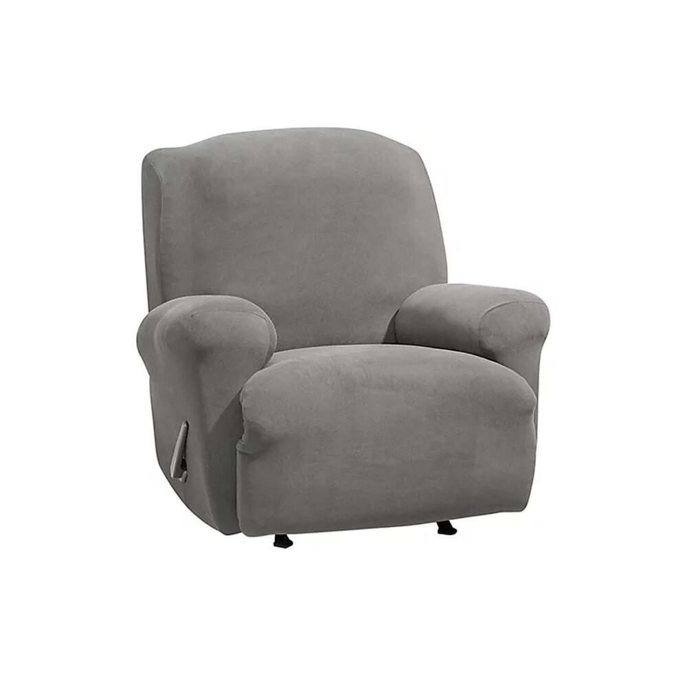 Sure Fit Stretch Morgan Wing Chair Slipcover Gray